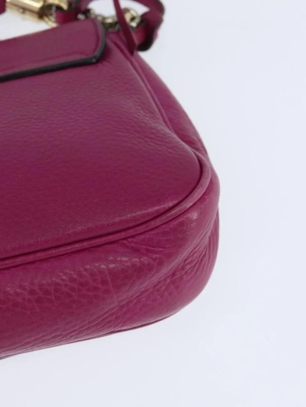 GUCCI Chain Soho Shoulder Bag Leather Pink Gold 336752 Auth - Picture 11 of 16